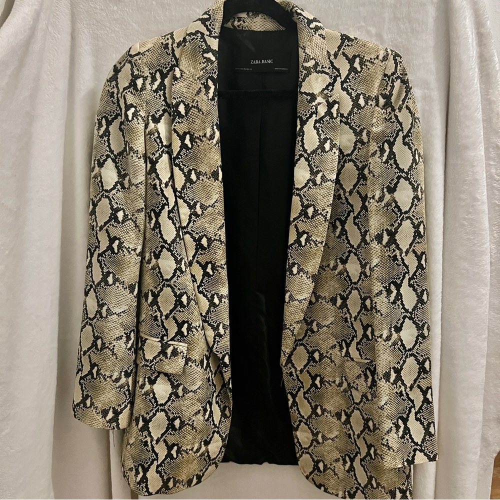 Zara Snakeskin Blazer